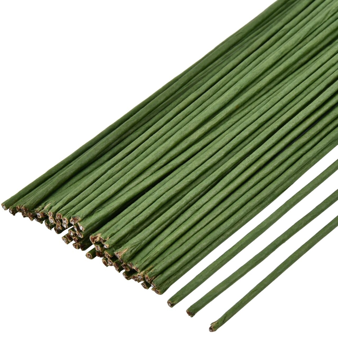 60 Pack Floral Wire Stems, 16 Inch Artificial Flower Rods for Bouquet, Wire Wreath Making Supplies